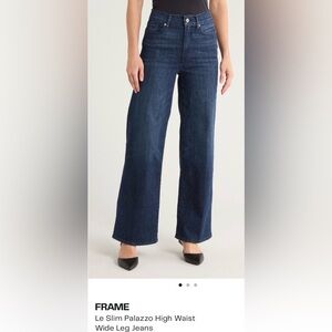 Frame Denim Le Slim Palazzo High Waist Wide Leg Jeans